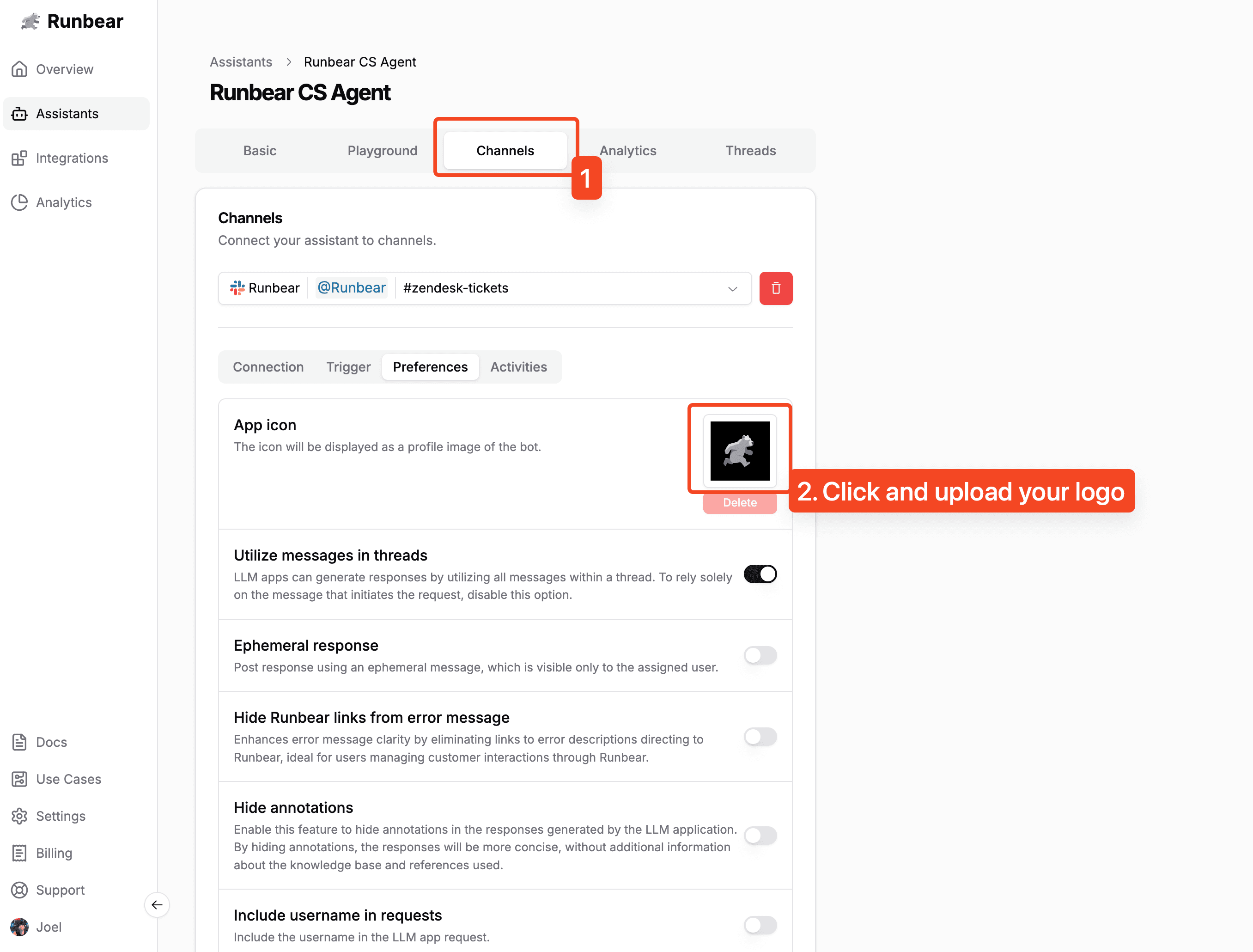 Changing the default bot icon
