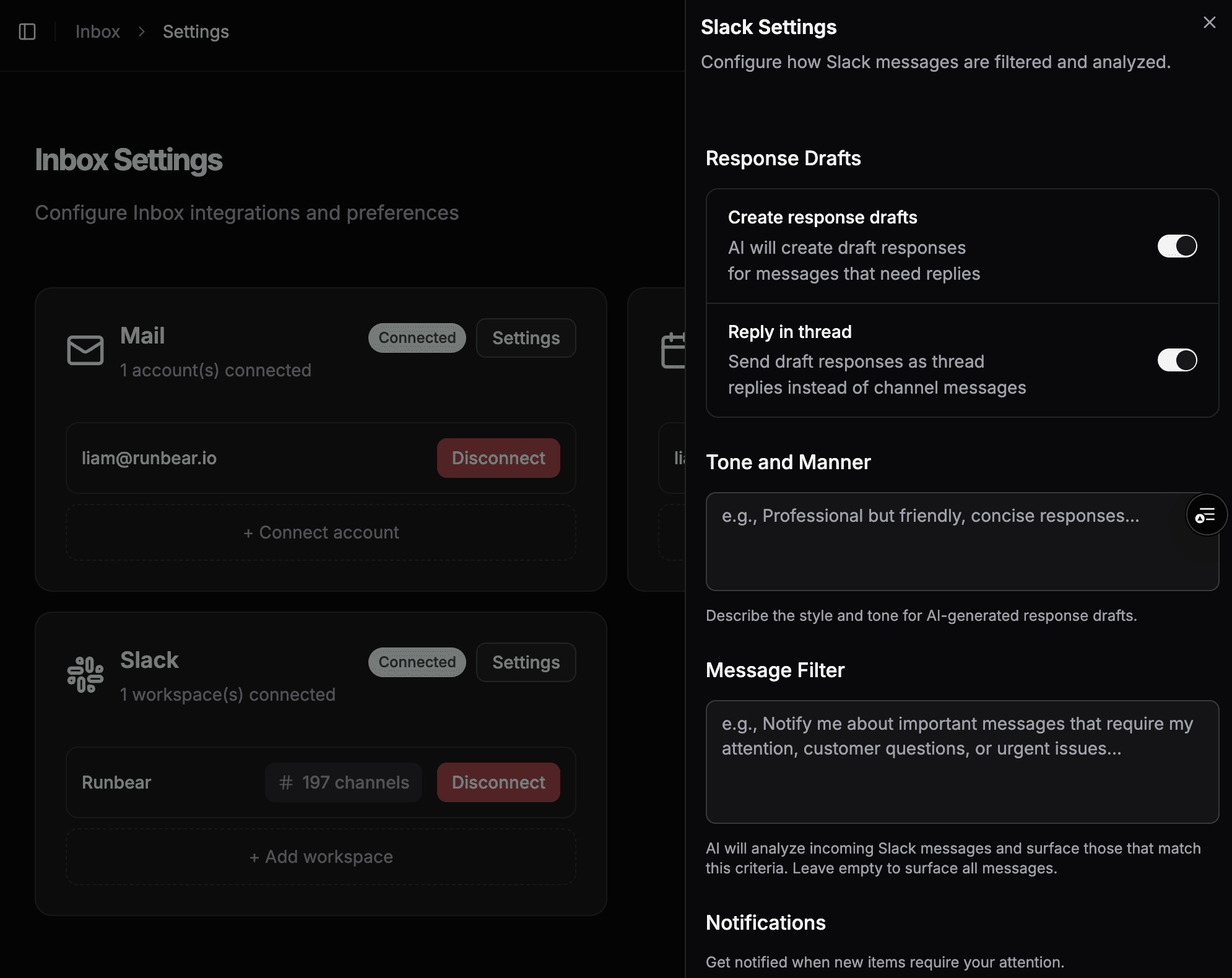 Connect Slack channel