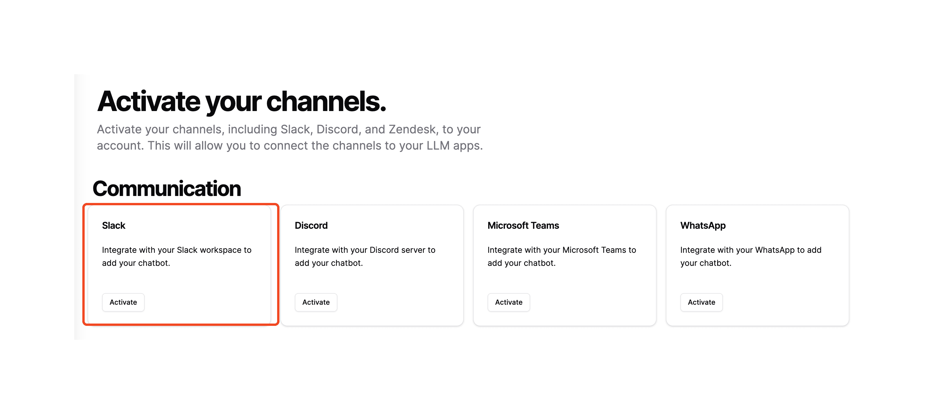 Connecting Slack